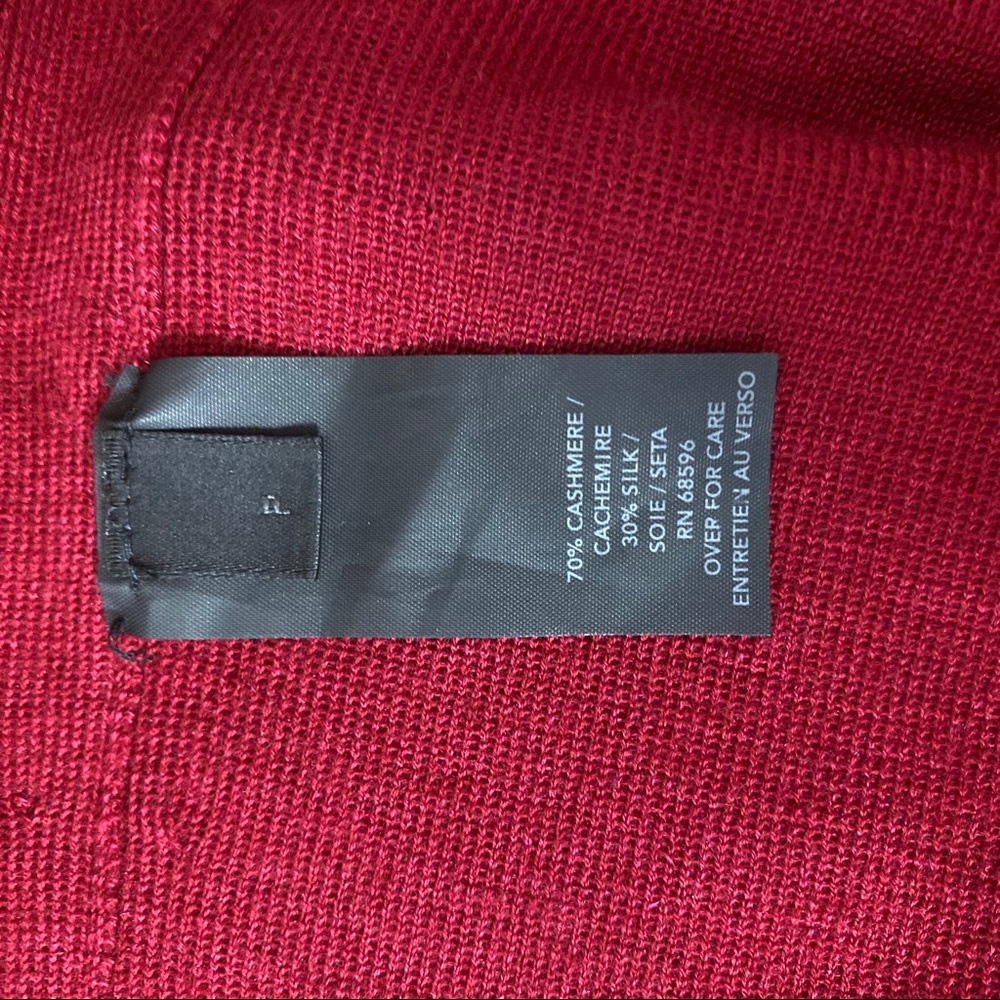 Donna Karan Collection red cashmere silk sweater S - Picture 7 of 7
